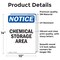 Signmission Chemical Storage Area OSHA Notice Sign, Vinyl Decal, 10in W x 14in L, 2PK OS-2PACK-NS-D-1014-V-10570 - alternate 2
